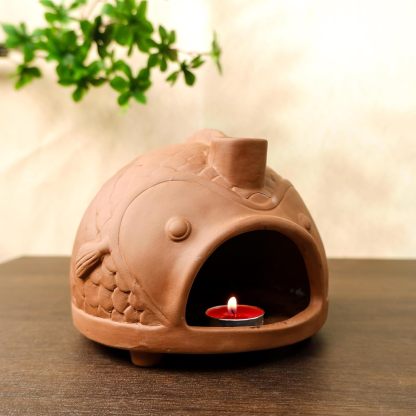 Large Fish Terracotta Incense Burner for Sage & Palo Santo-MOUGIGI