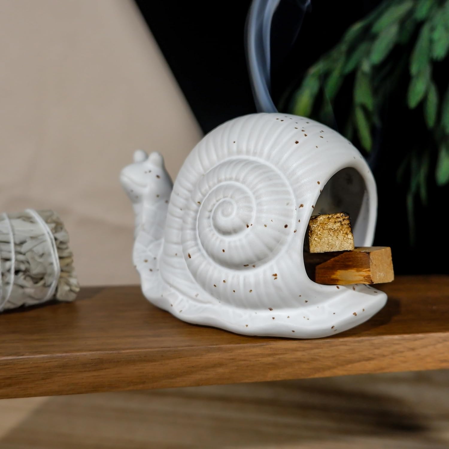 Snail Incense Burner - Palo Santo & Sage Holder-MOUGIGI