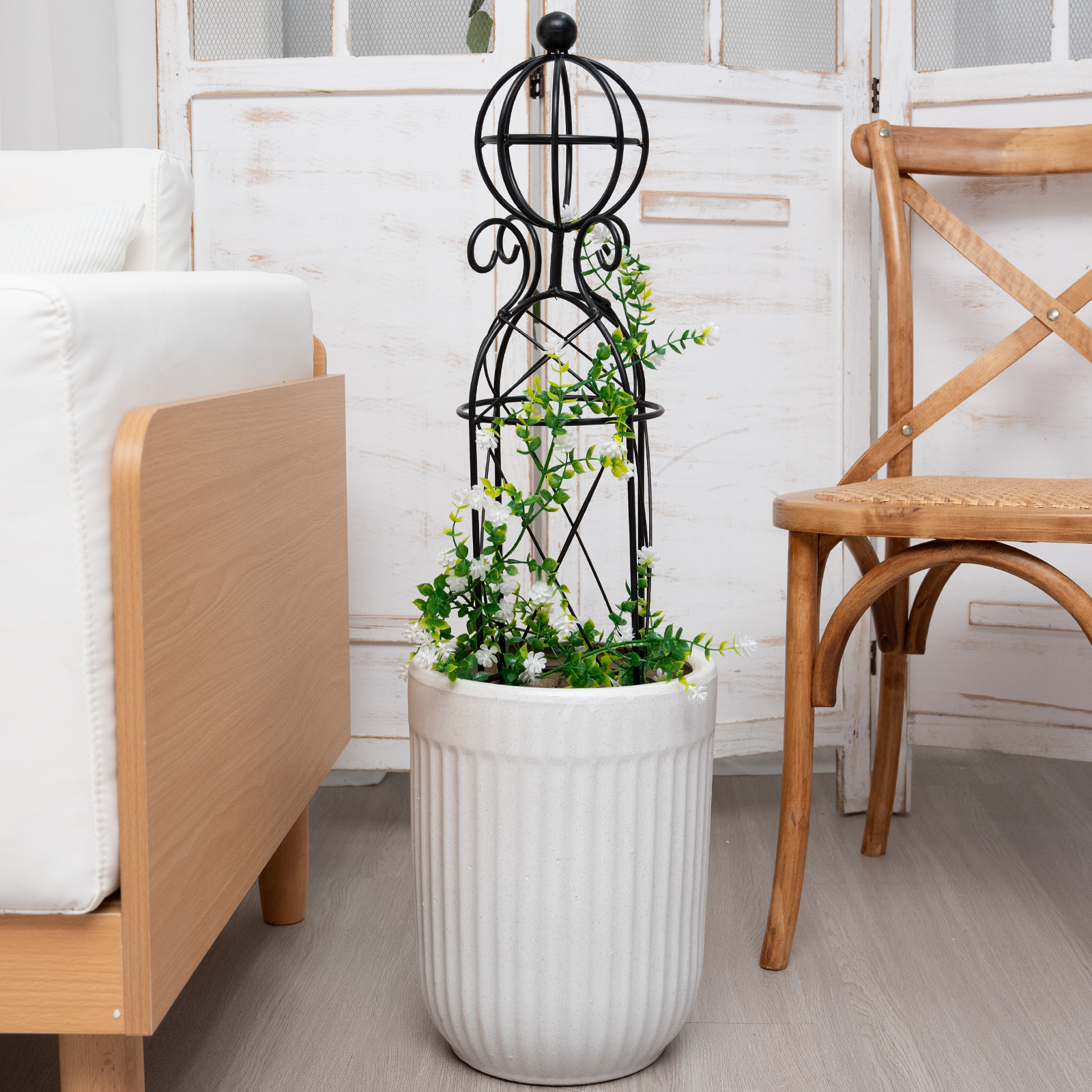 27.1" Metal Obelisk Trellis - Rust-Proof Garden Support