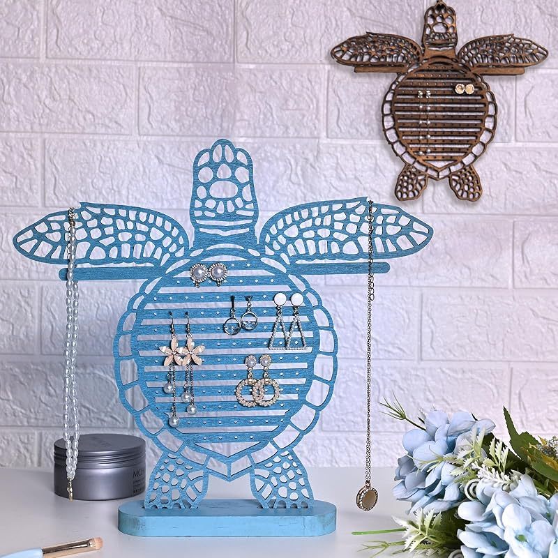 Turtle Jewelry Organizer - Wall Mountable Earring & Necklace Holder-MOUGIGI