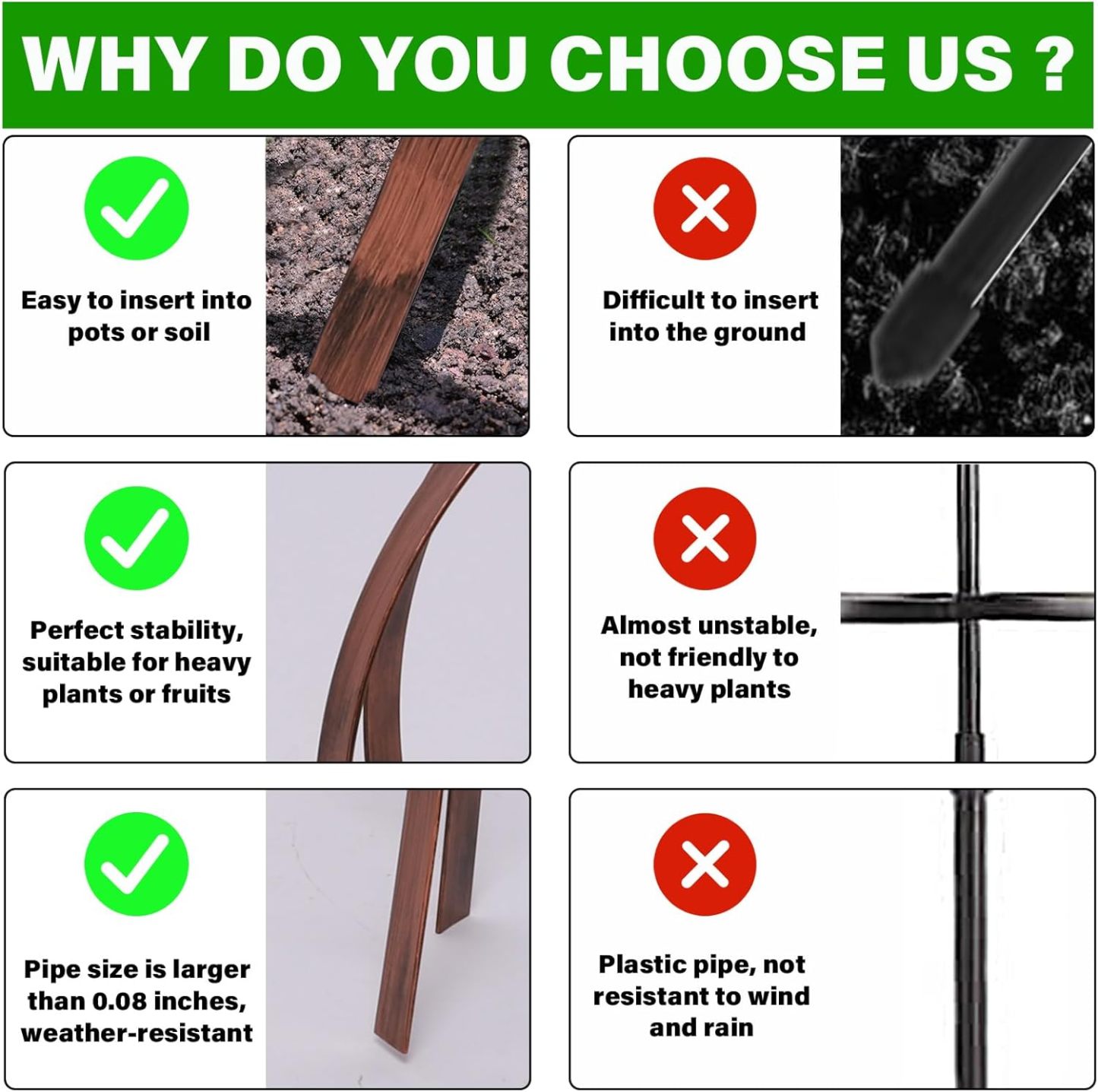 12.6x17.5in Bronze Trellis for Climbing Plants-MOUGIGI