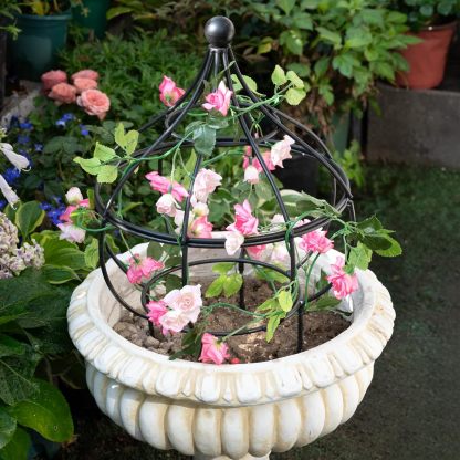 12x8.1in Metal Obelisk Trellis - Patented Climbing Plant Support-MOUGIGI