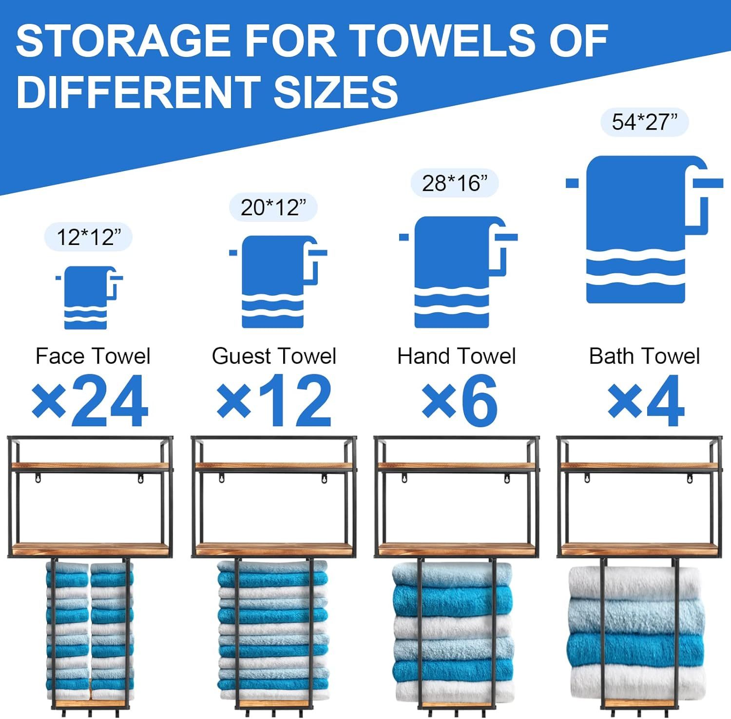 Wall-Mounted Towel Rack - Space-Saving Organizer for Bathrooms & RVs-MOUGIGI