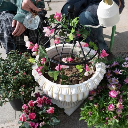 12x8.1in Metal Obelisk Trellis - Patented Climbing Plant Support-MOUGIGI