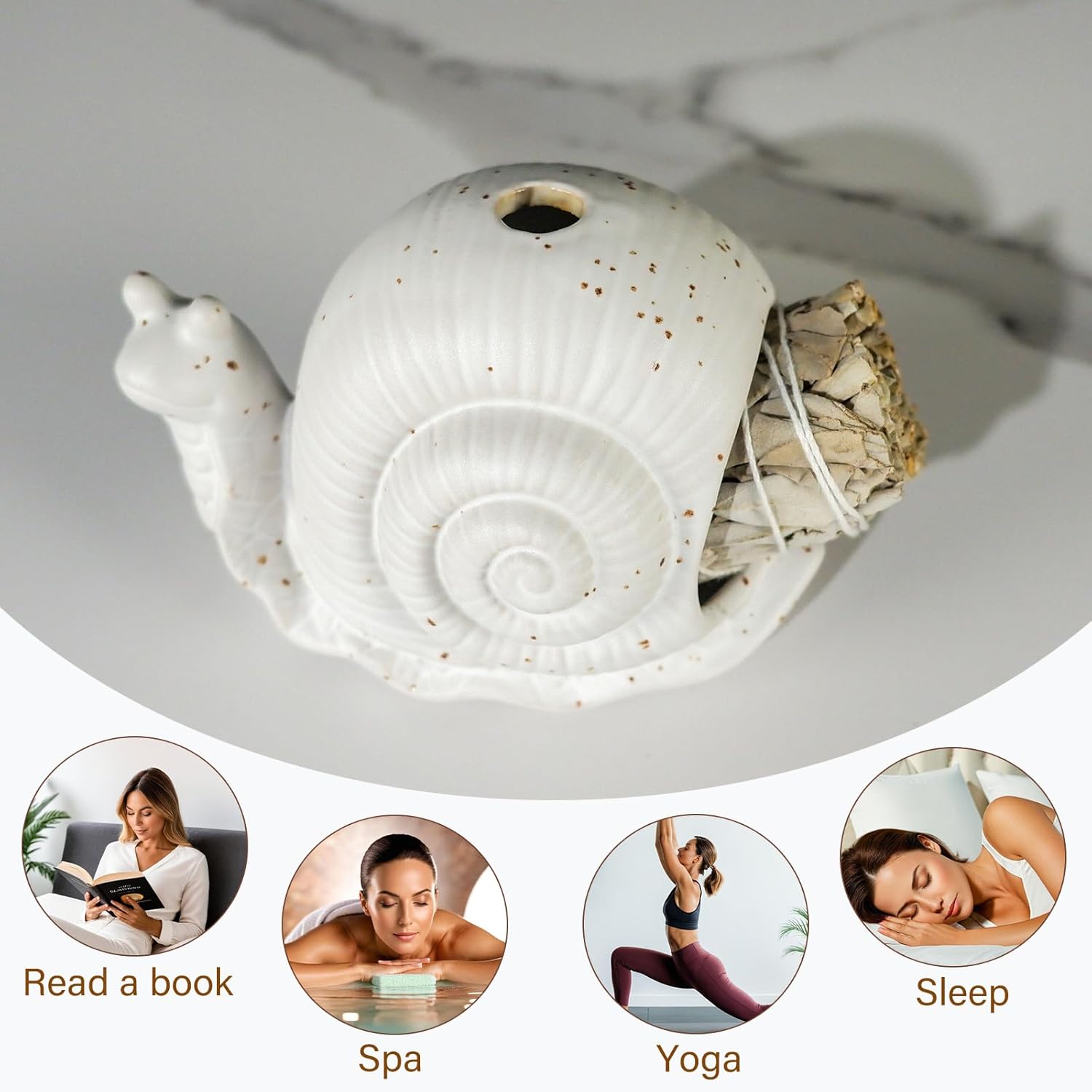 Snail Incense Burner - Palo Santo & Sage Holder – MOUGIGI