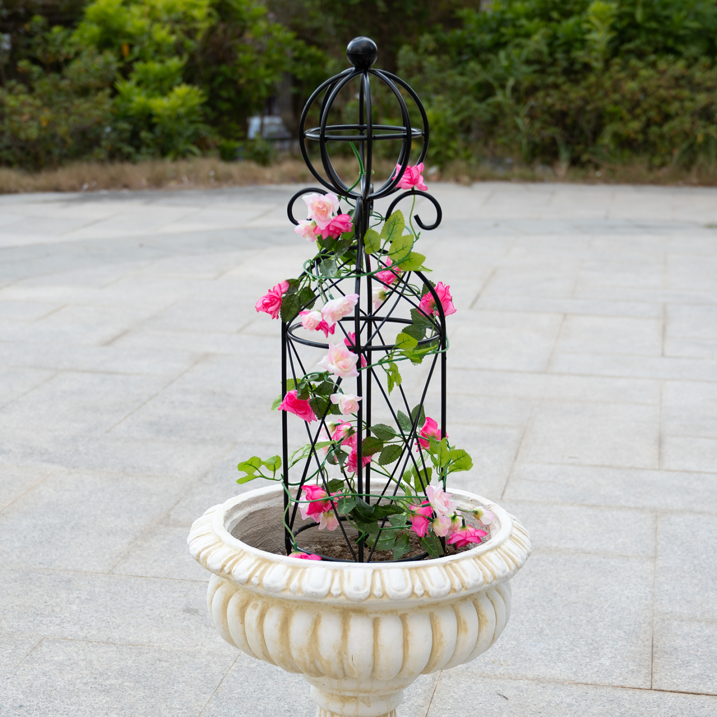27.1" Metal Obelisk Trellis - Rust-Proof Garden Support