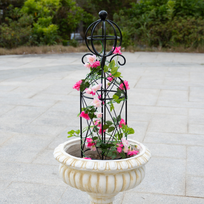 27.1" Metal Obelisk Trellis - Rust-Proof Garden Support