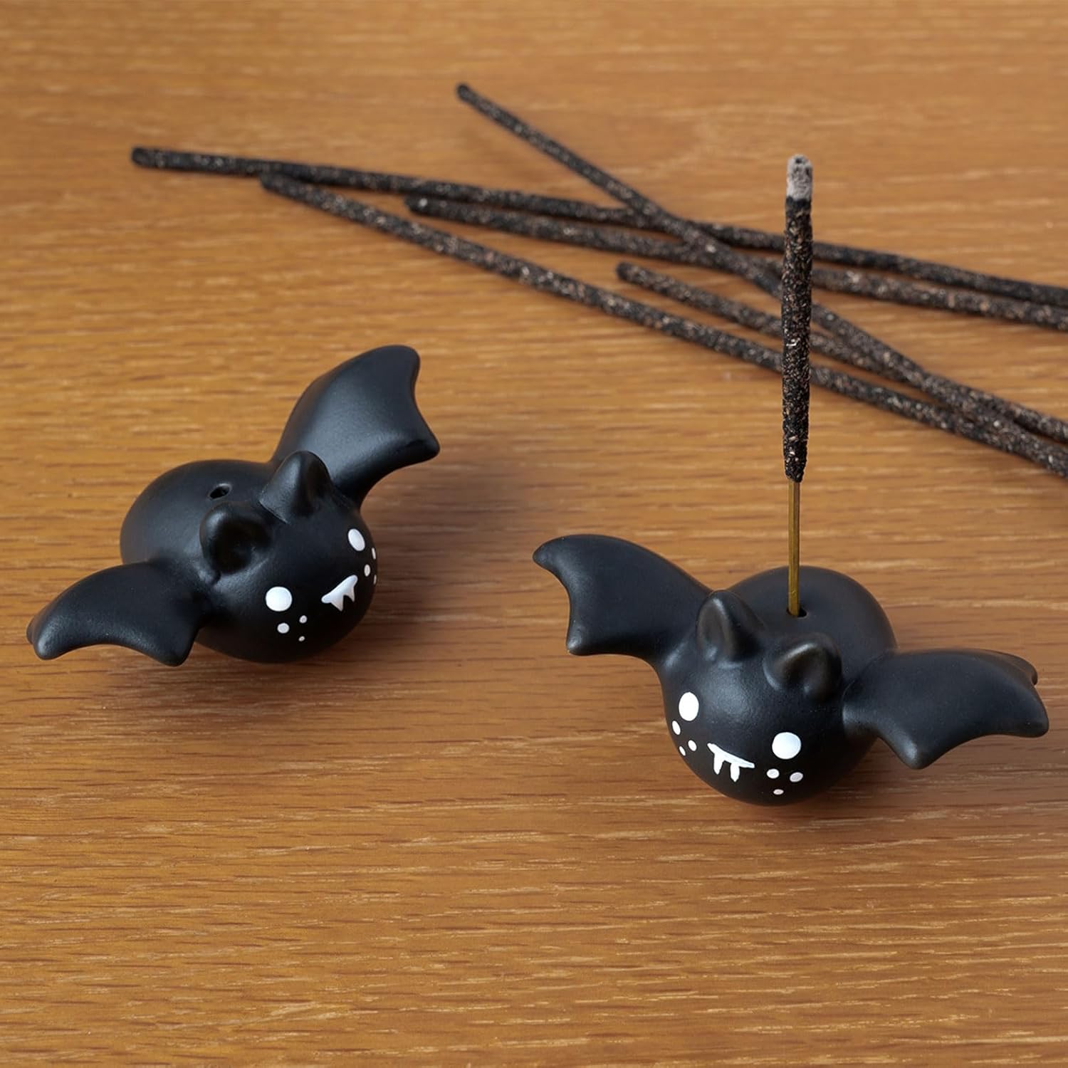 Ceramic Bat Incense Holders (2-Pack) - Halloween Home Decor-MOUGIGI