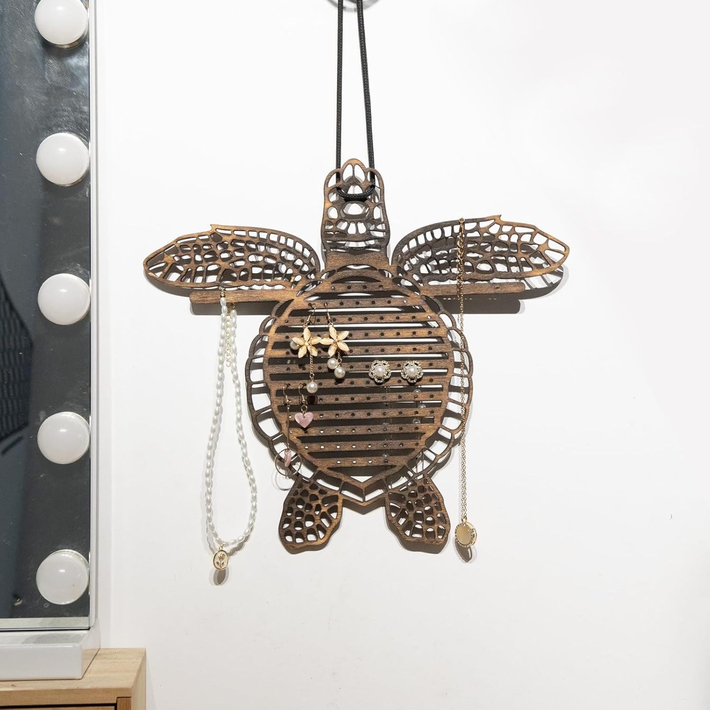 Turtle Jewelry Organizer - Wall Mountable Earring & Necklace Holder-MOUGIGI