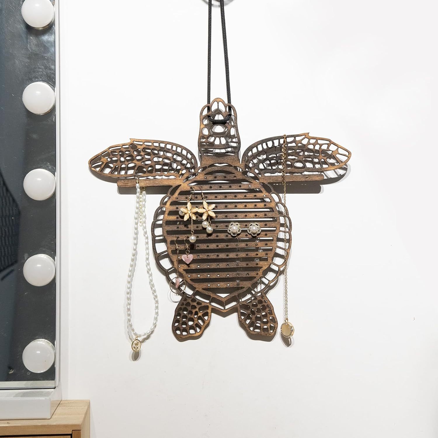 Turtle Jewelry Organizer - Wall Mountable Earring & Necklace Holder-MOUGIGI