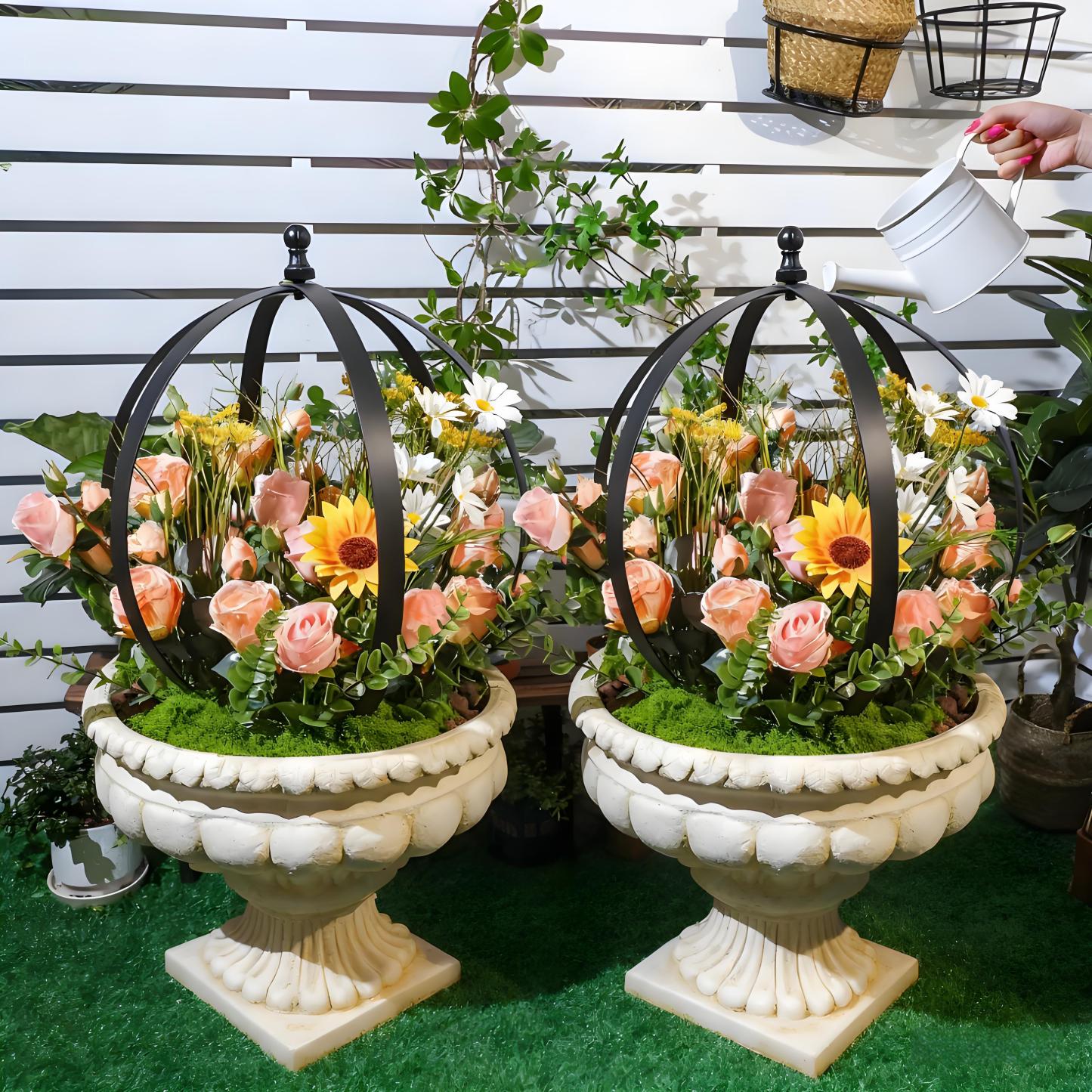 18x22in Round Metal Trellis for Climbing Plants