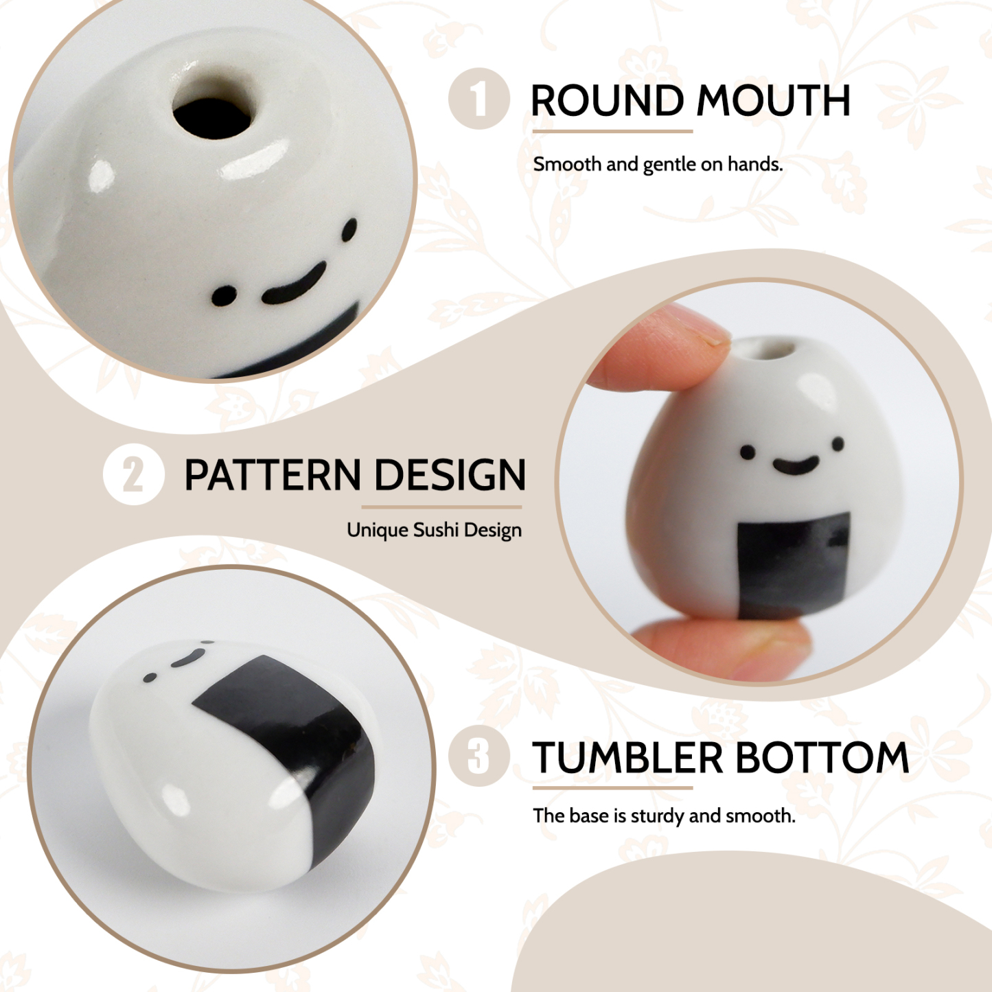 5-Pack Onigiri Ceramic Vases - Handmade Japanese Bud Vases