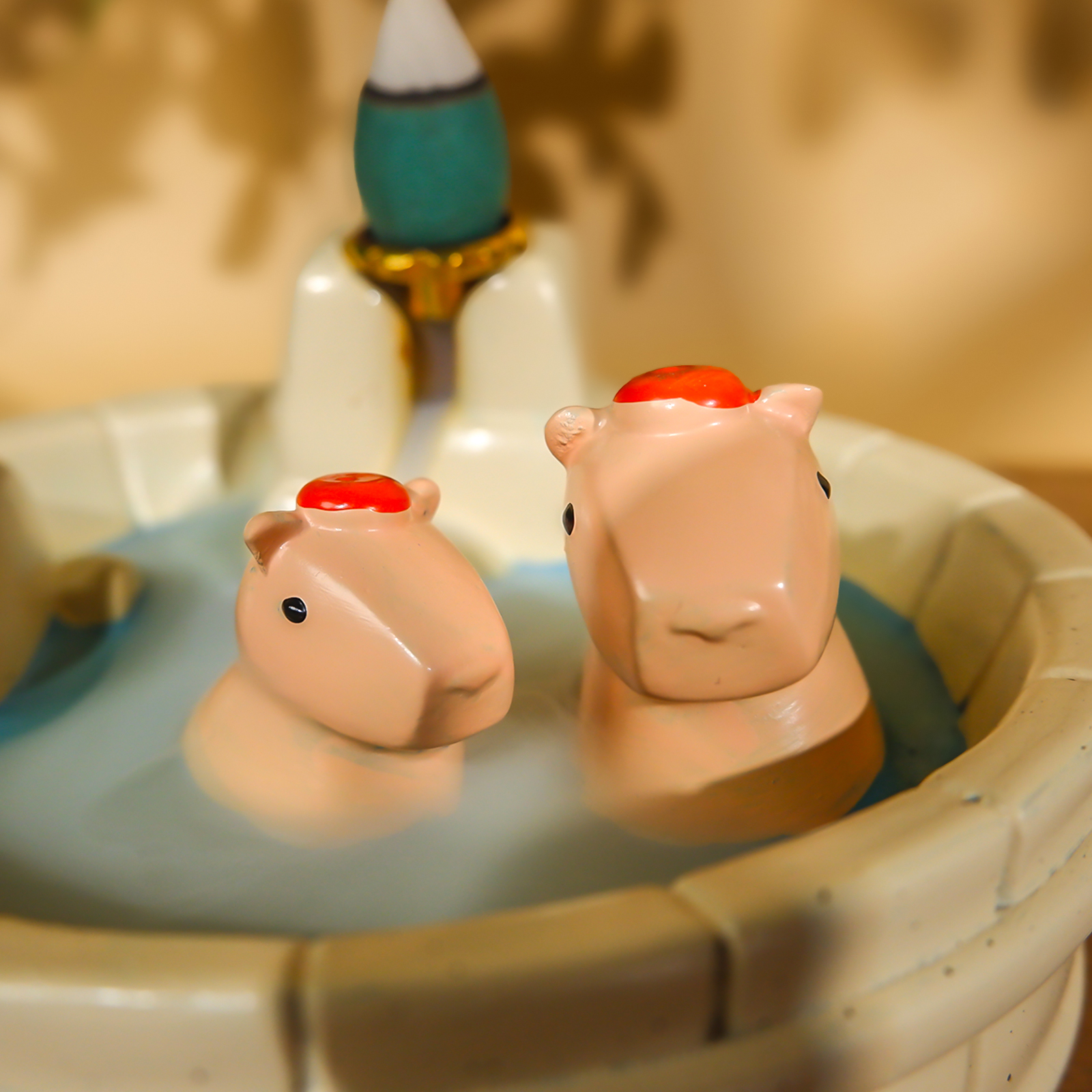 Capybara Backflow Incense Burner with Waterfall Effect