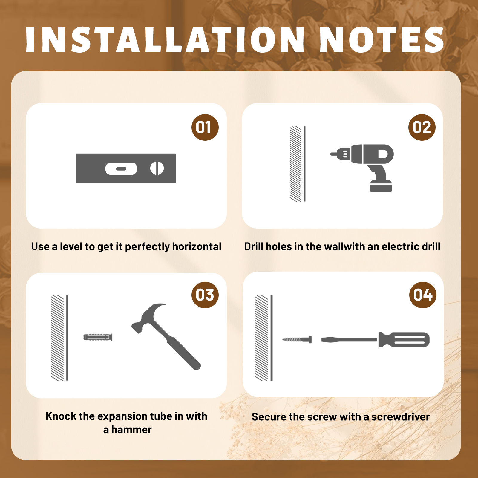 Rustic Herb Drying Rack - Holds 7 Bouquets
