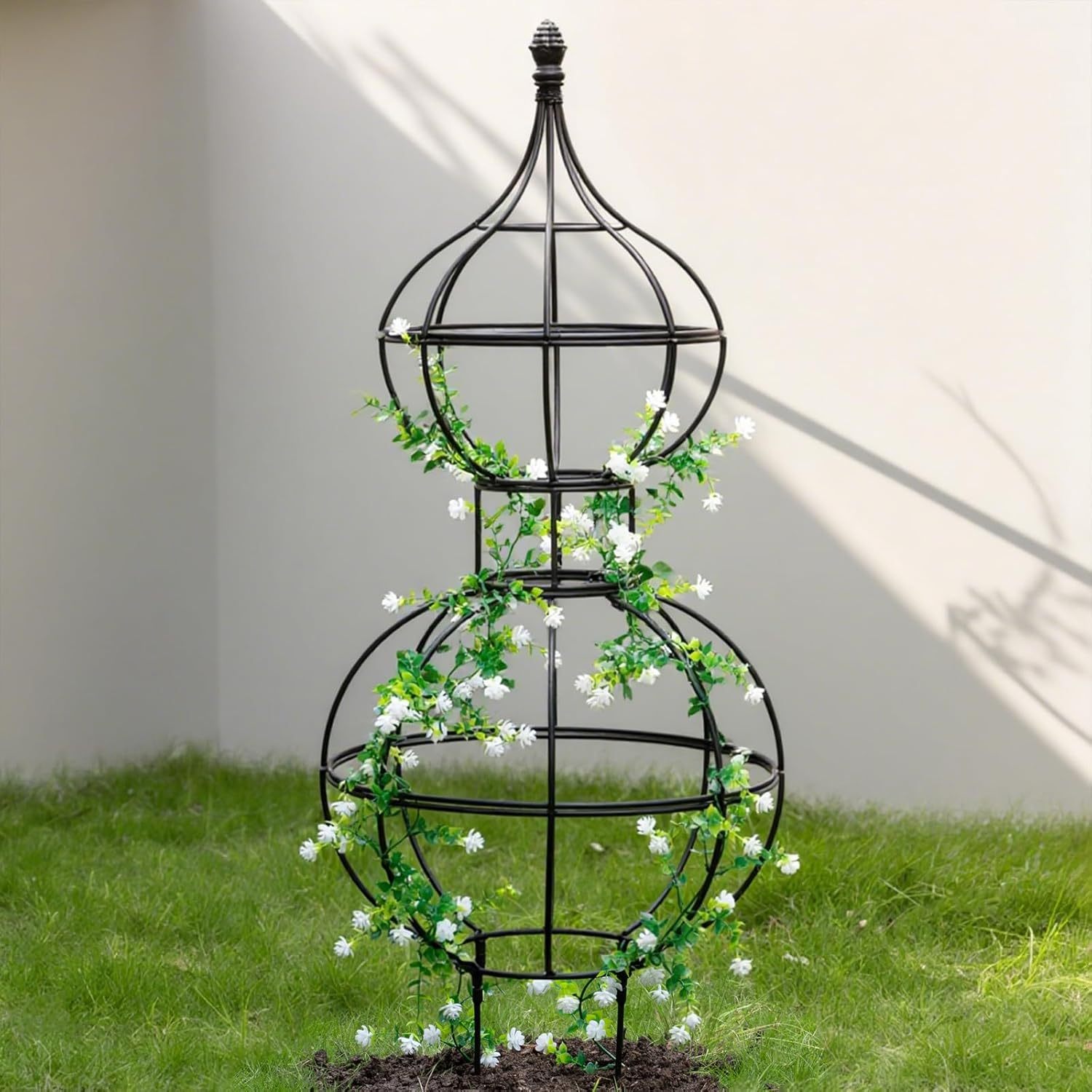 48.8x17in Metal Obelisk Trellis for Roses & Vines-MOUGIGI