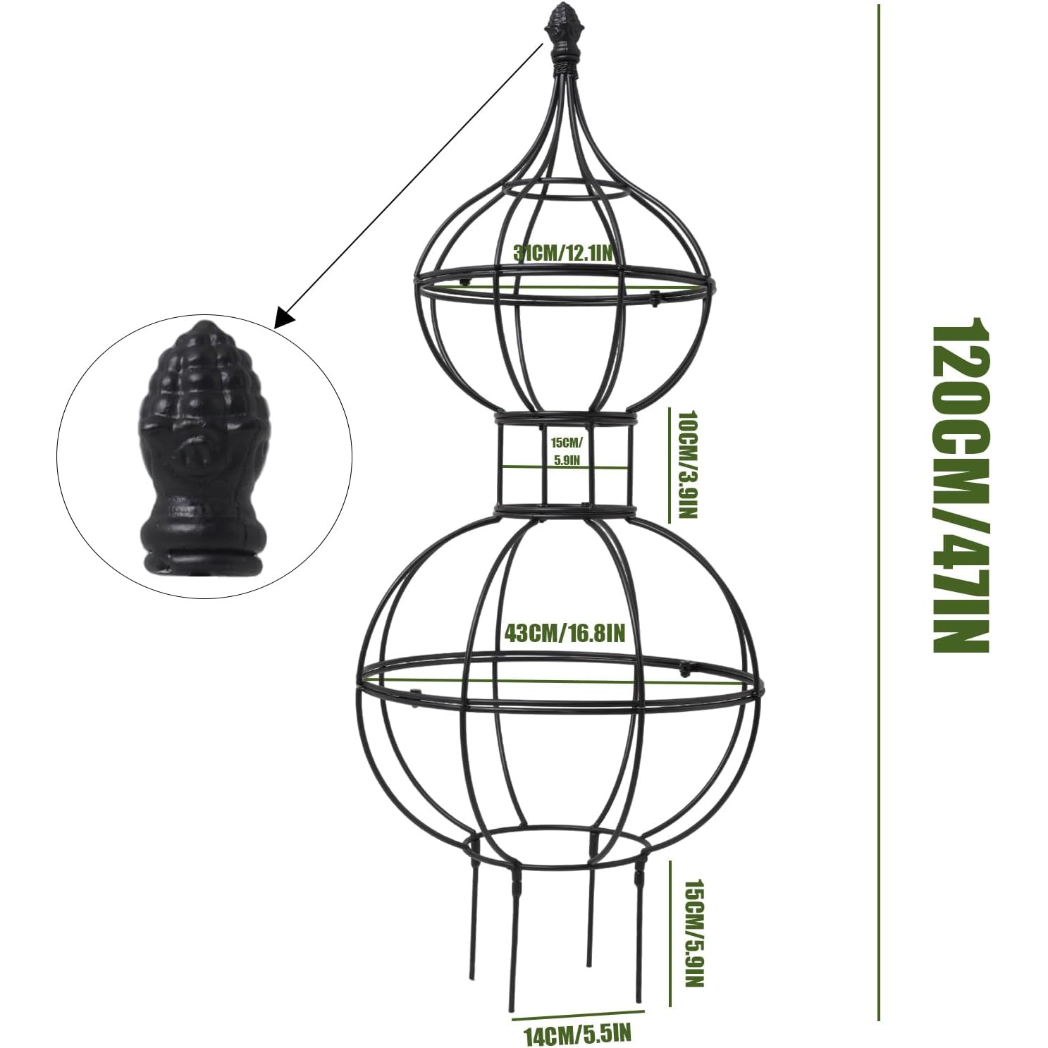 Decorative Iron Garden Trellis for Roses and Vines