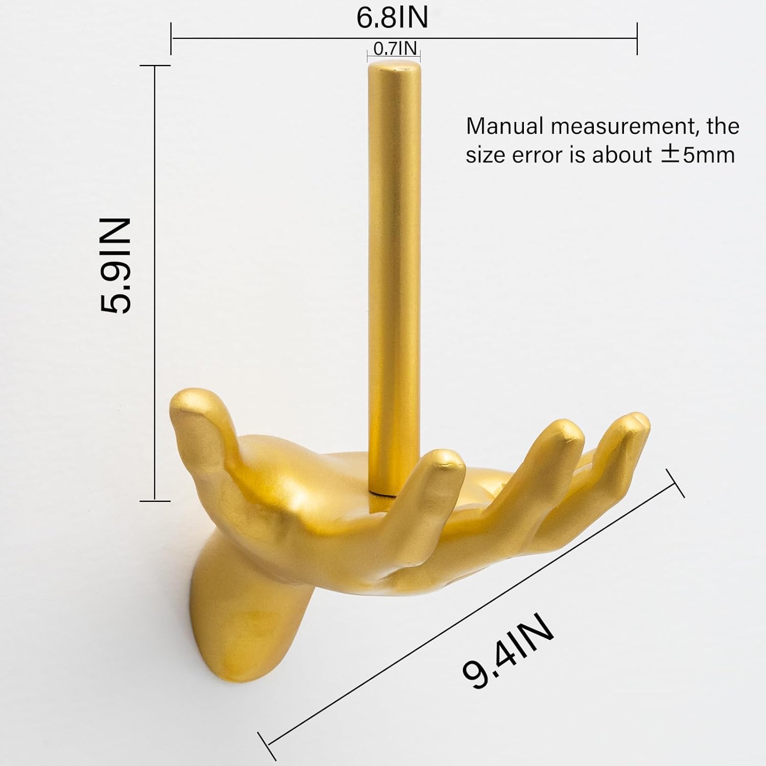 Gold Hand Wall-Mounted Toilet Paper Holder-MOUGIGI