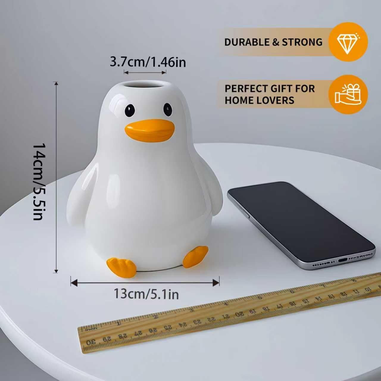 Handcrafted Ceramic Duck Vase - Multi-Use Home Decor-MOUGIGI