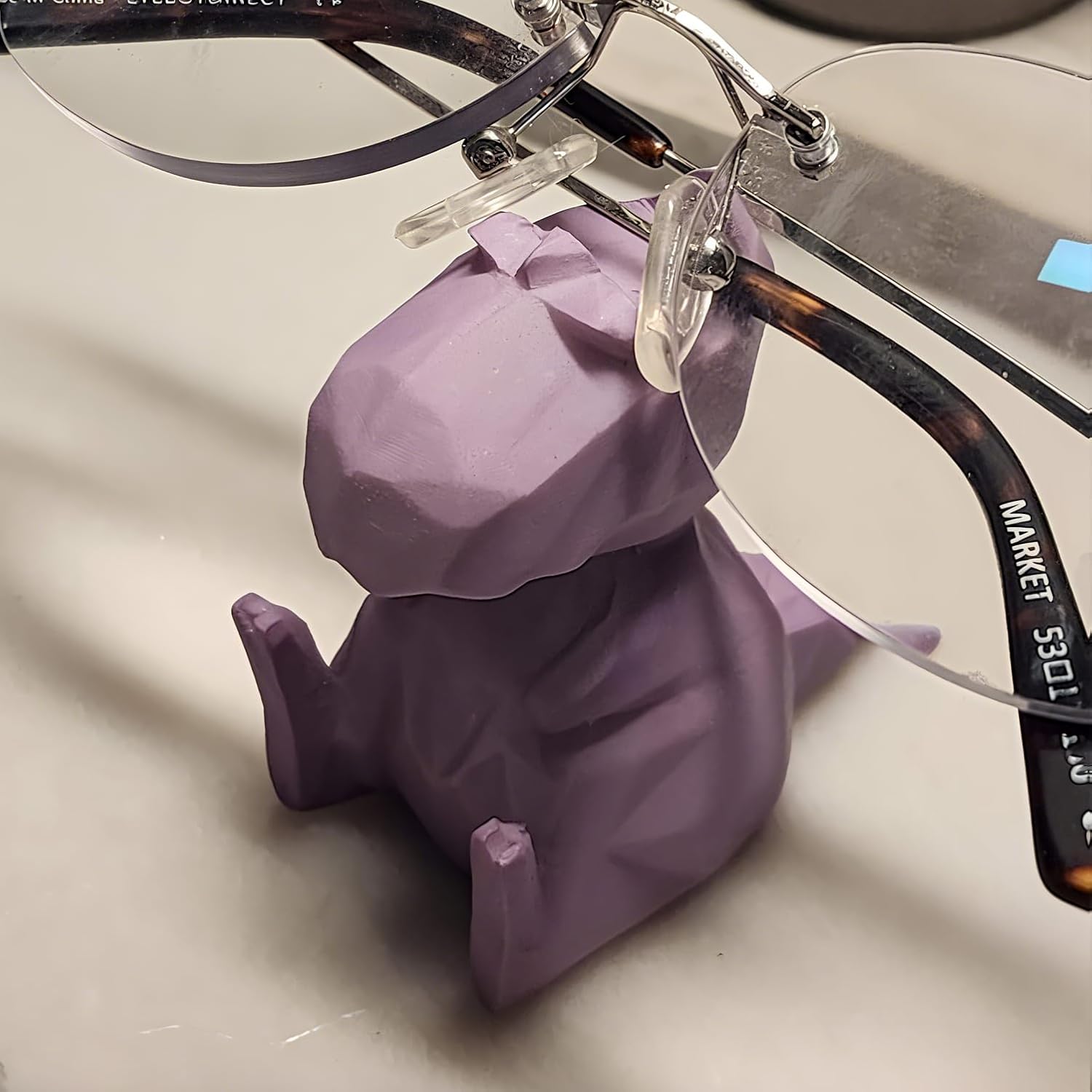 4-Pack Dinosaur Glasses Holders - Colorful Resin Eyewear Stand-MOUGIGI