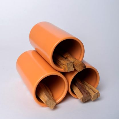 Ceramic Palo Santo Set with 3 Match Holders - Modern Chimney Design-MOUGIGI