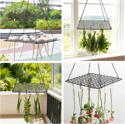 Hanging Mesh Garlic and Herb Drying Rack -MOUGIGI