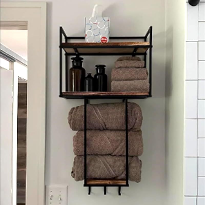 Wall-Mounted Towel Rack - Space-Saving Organizer for Bathrooms & RVs-MOUGIGI