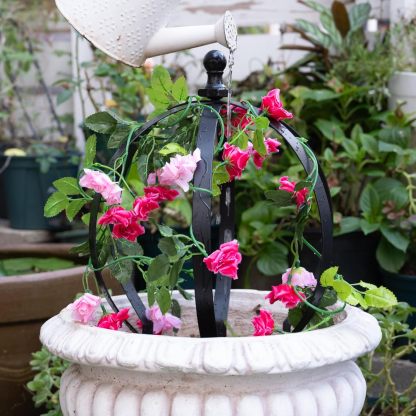 12.6x17.5in Black Metal Trellis for Climbing Plants-MOUGIGI