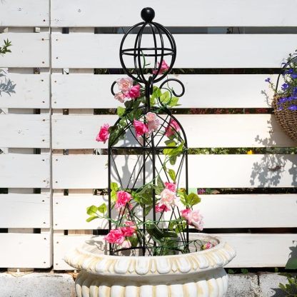 12x8.1in Metal Obelisk Trellis - Patented Climbing Plant Support-MOUGIGI