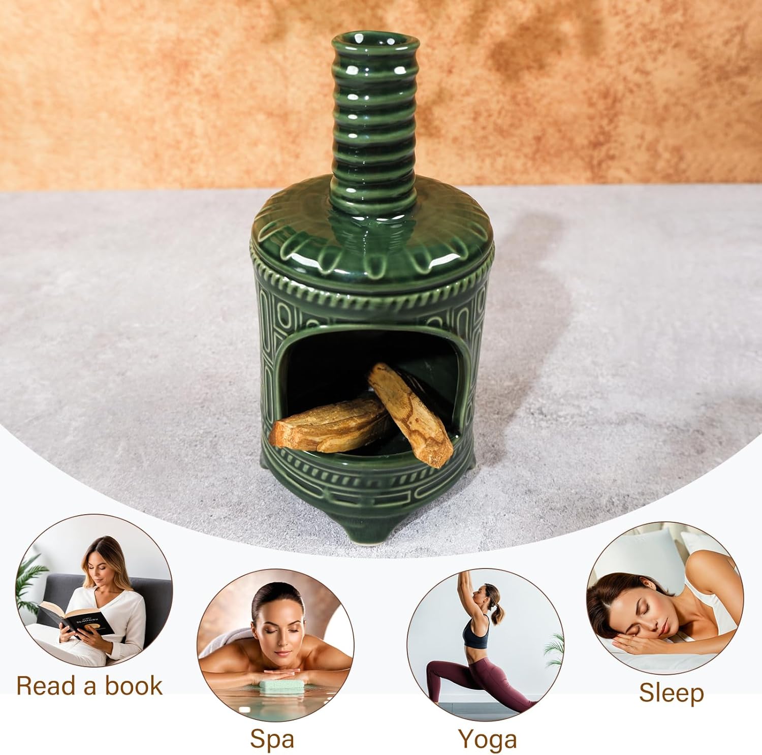 Multicolor Incense Burner for Palo Santo & Sage-MOUGIGI