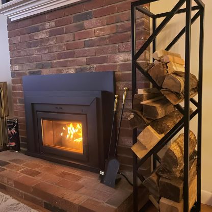 Adjustable Indoor Firewood Rack for Fireplace & Fire Pit-MOUGIGI
