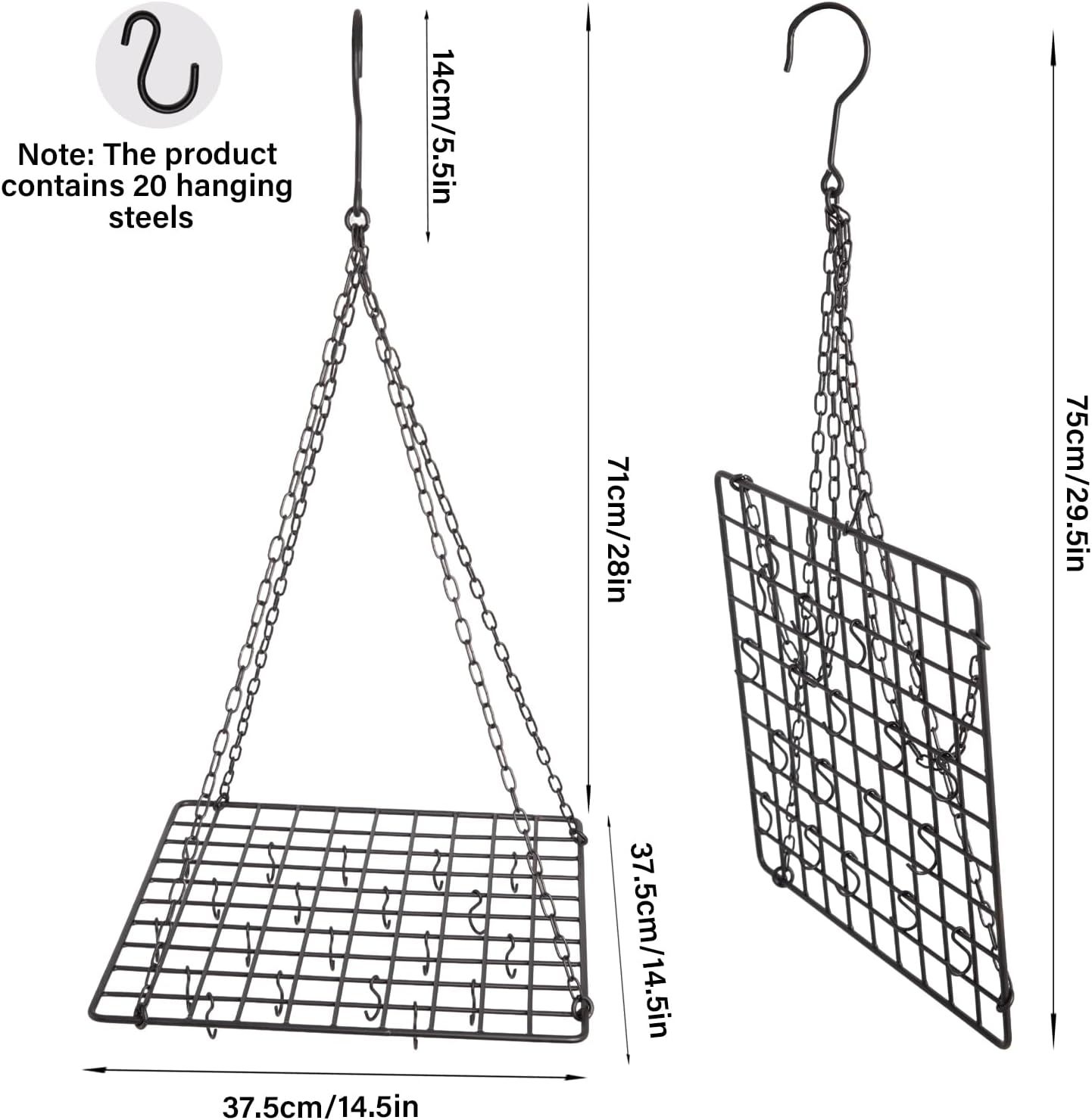 Hanging Mesh Garlic and Herb Drying Rack -MOUGIGI