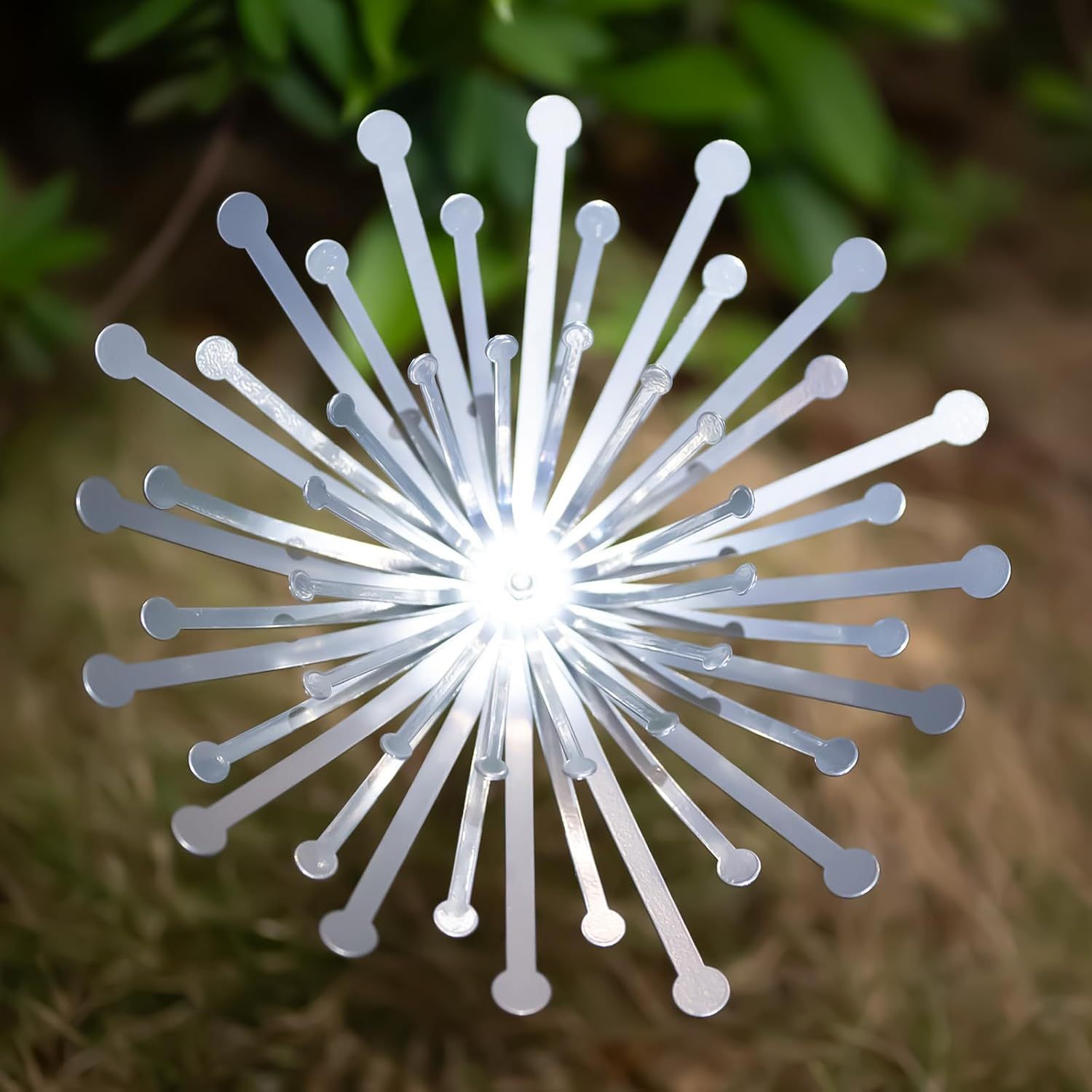 Dandelion Metal Garden Stakes - Weather-Resistant Steel Decor-MOUGIGI