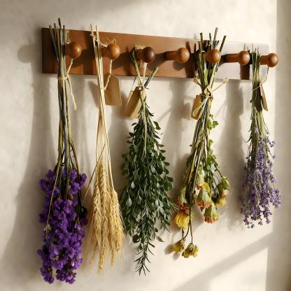 Rustic Herb Drying Rack - Holds 7 Bouquets