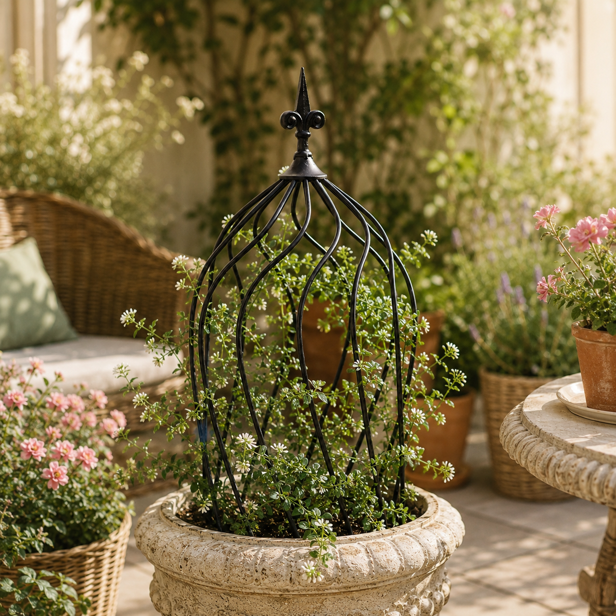 23in Metal Obelisk Trellis for Climbing Plants & Vines