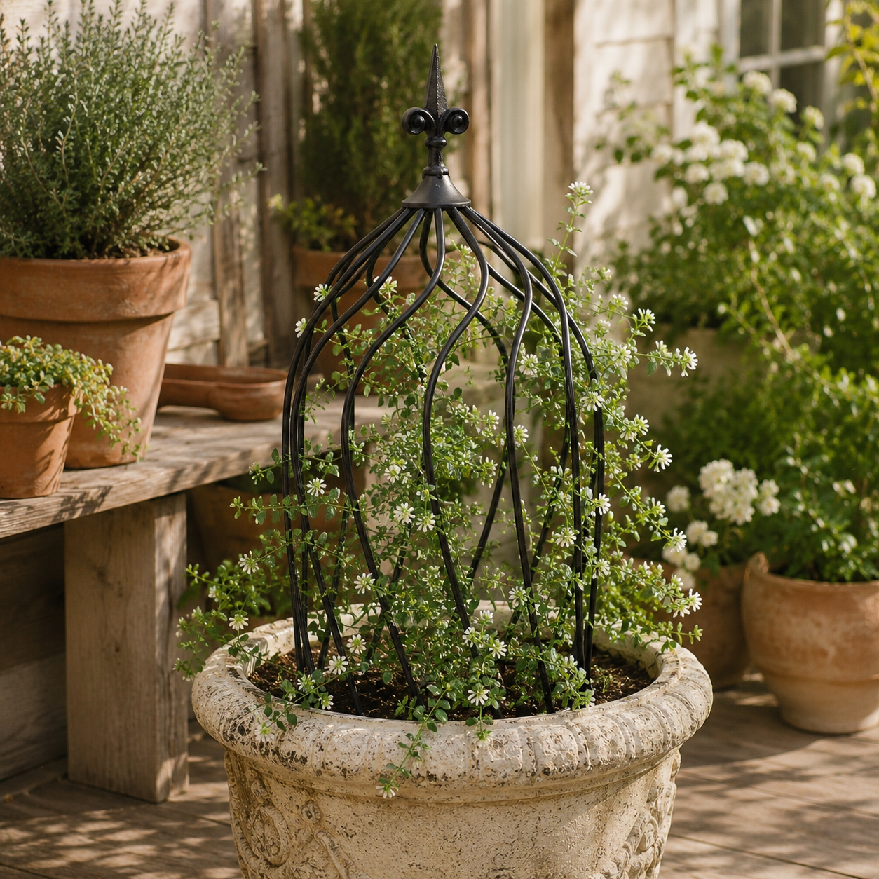 23in Metal Obelisk Trellis for Climbing Plants & Vines
