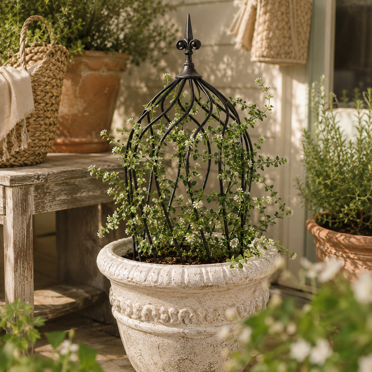 23in Metal Obelisk Trellis for Climbing Plants & Vines