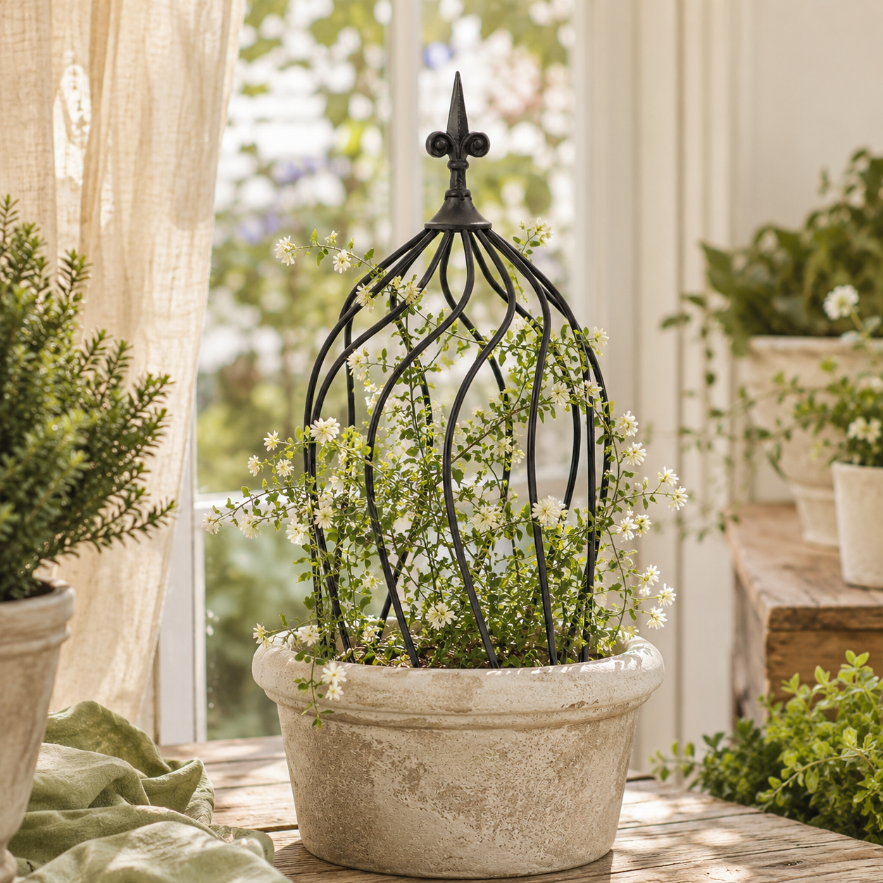 23in Metal Obelisk Trellis for Climbing Plants & Vines