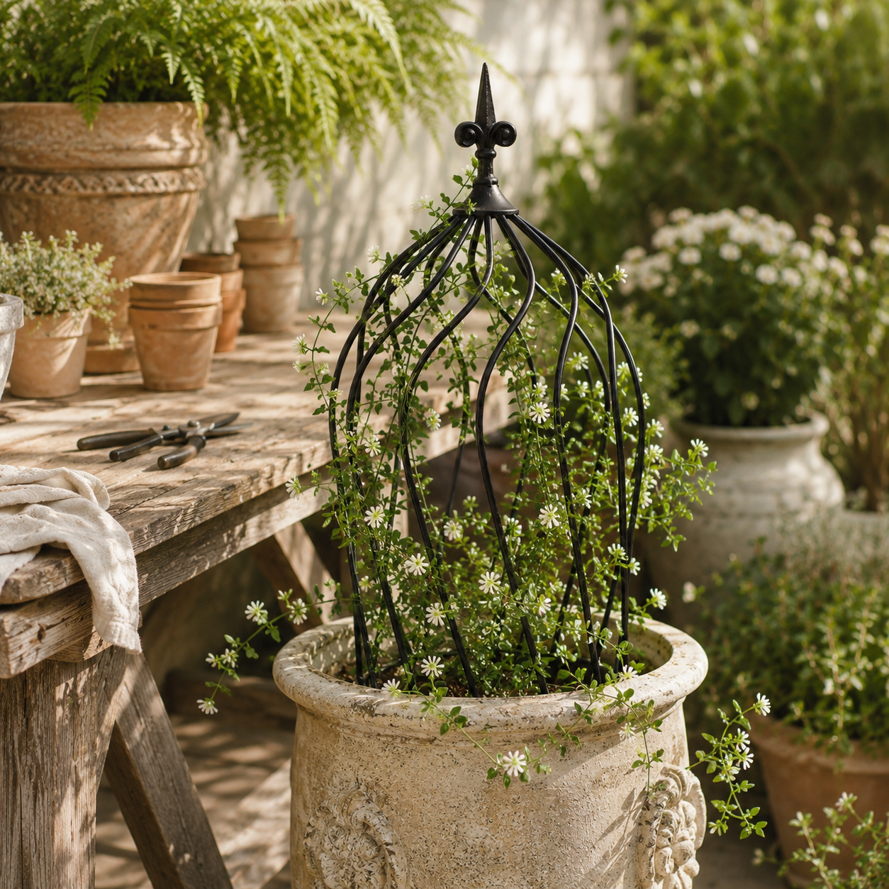 23in Metal Obelisk Trellis for Climbing Plants & Vines