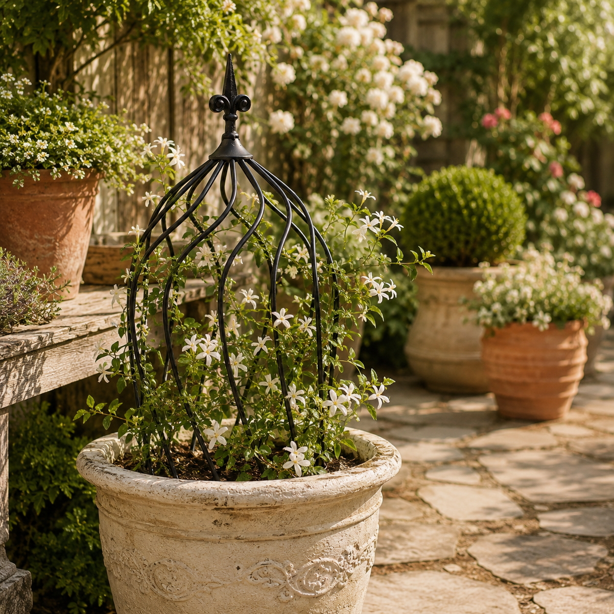 23in Metal Obelisk Trellis for Climbing Plants & Vines