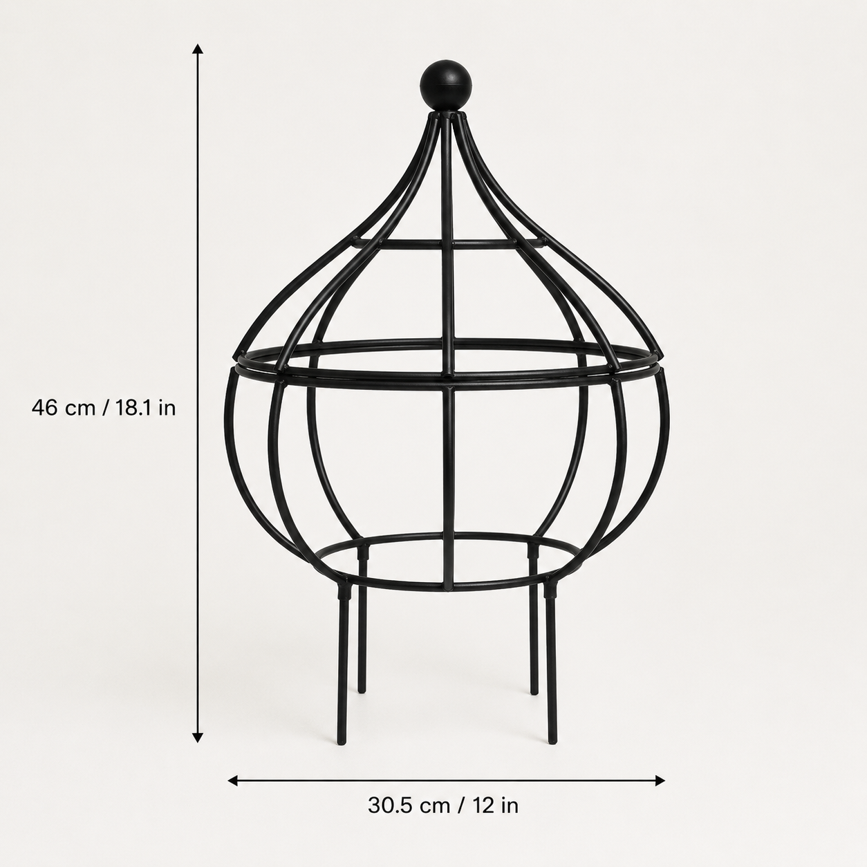 Black Metal Garden Obelisk Trellis for Climbing Plants