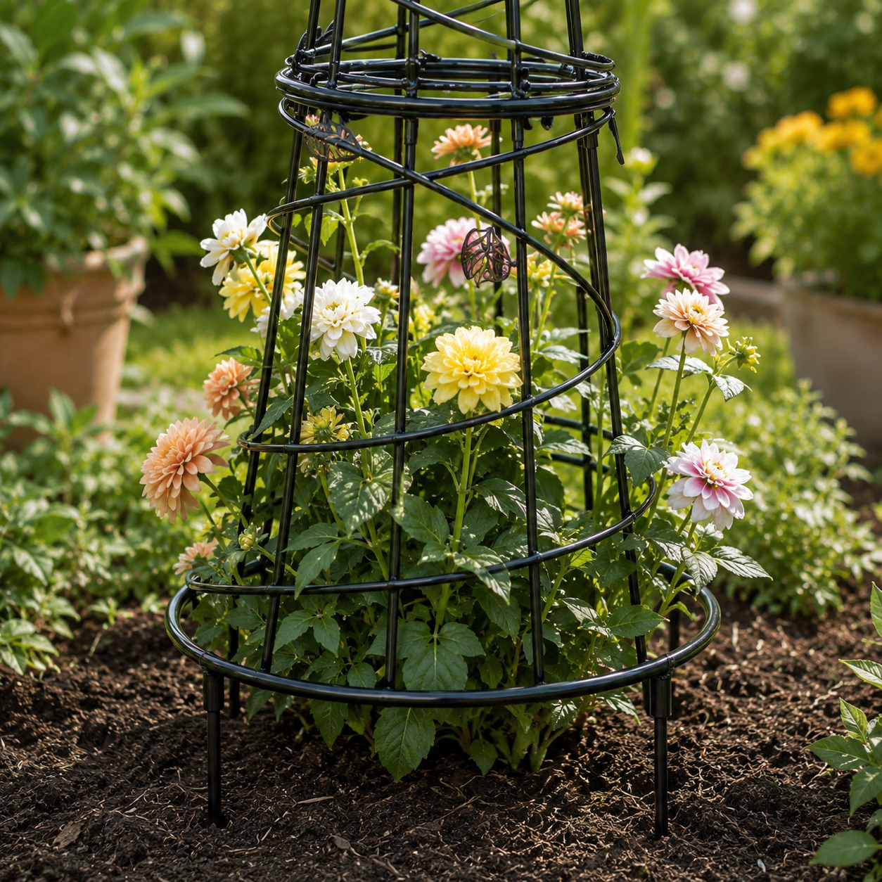 40.5-Inch Metal Obelisk Trellis for Climbing Plants