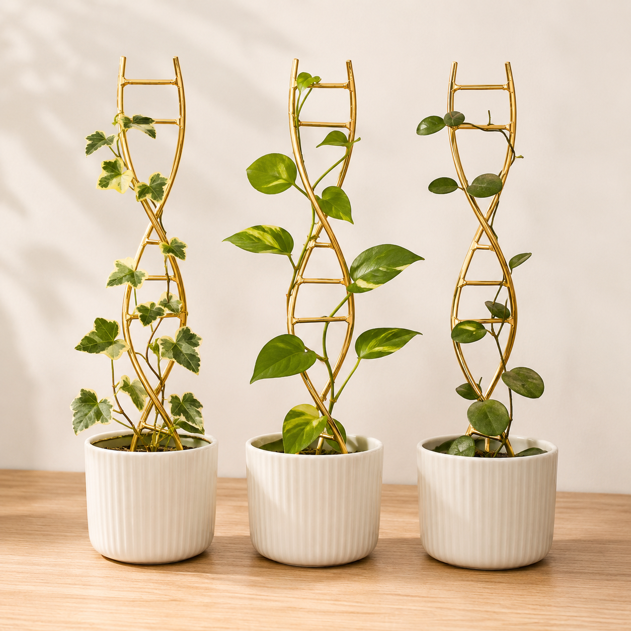 Gold DNA Plant Trellis for Indoor Vining Plants