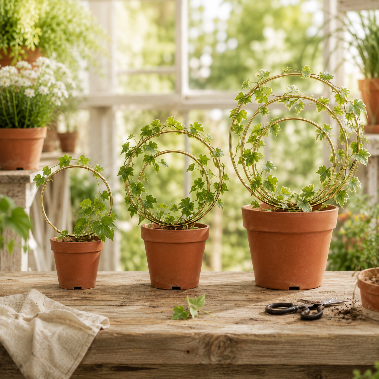 3-Size Round Plant Trellis Set for Climbing Plants