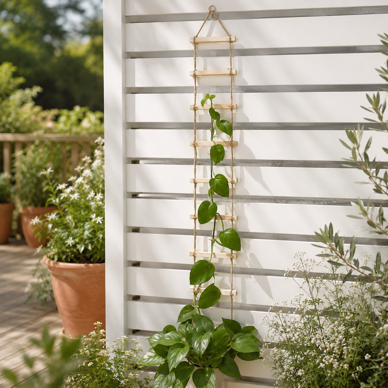 Brown Hanging Iron Trellis for Climbing Plants