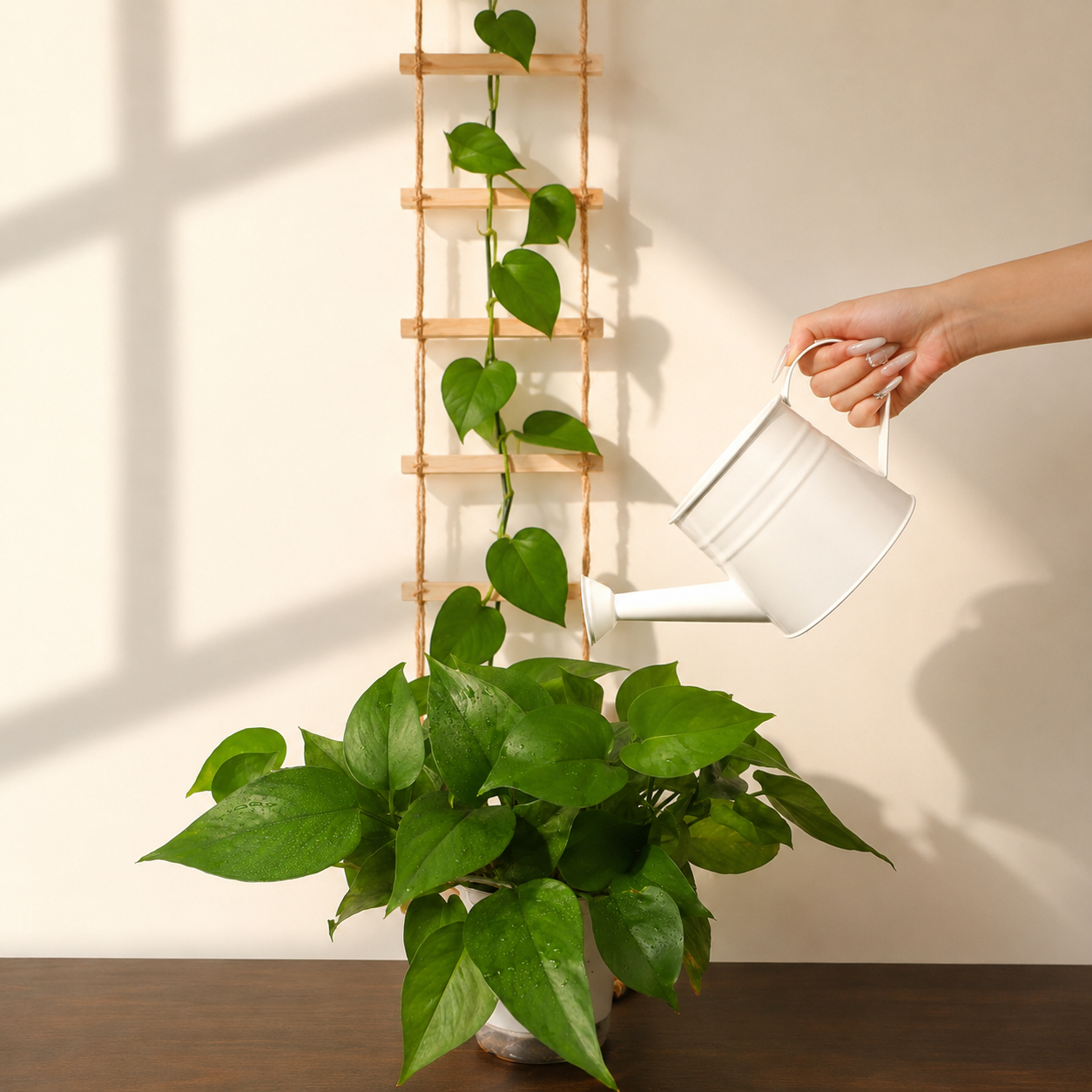 Brown Hanging Iron Trellis for Climbing Plants