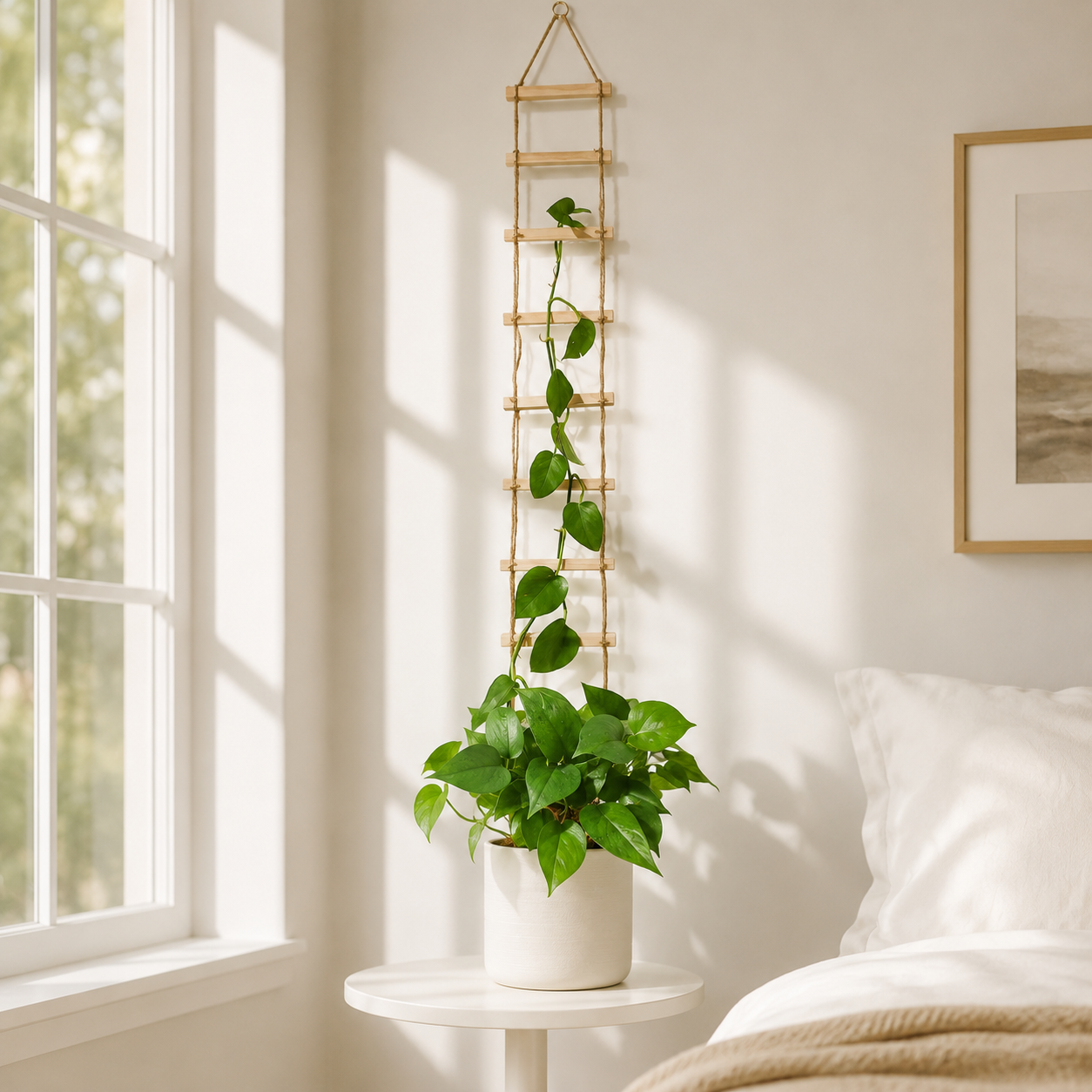 Brown Hanging Iron Trellis for Climbing Plants