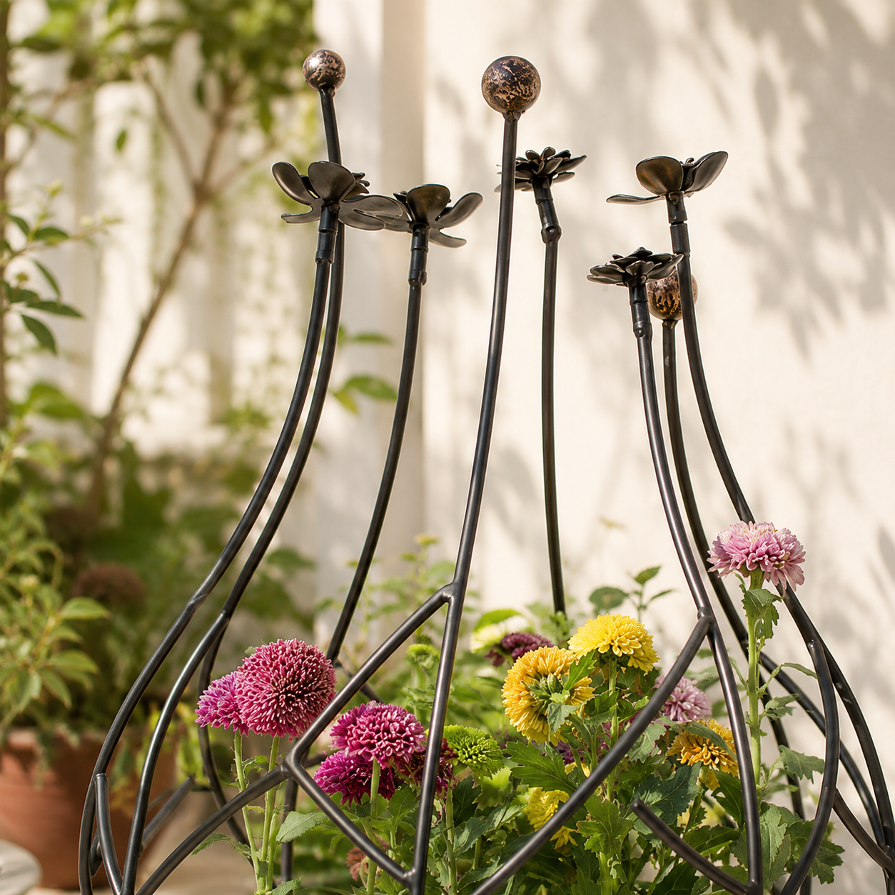 Metal Flower Support Cage for Patio Planters