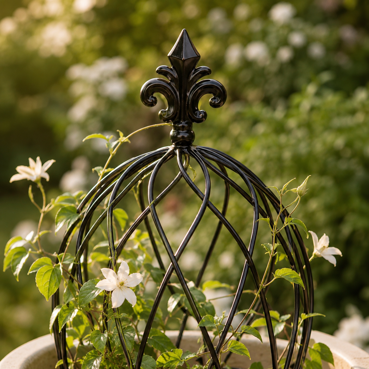 3-Piece Metal Obelisk Trellis Set for Climbing Plants