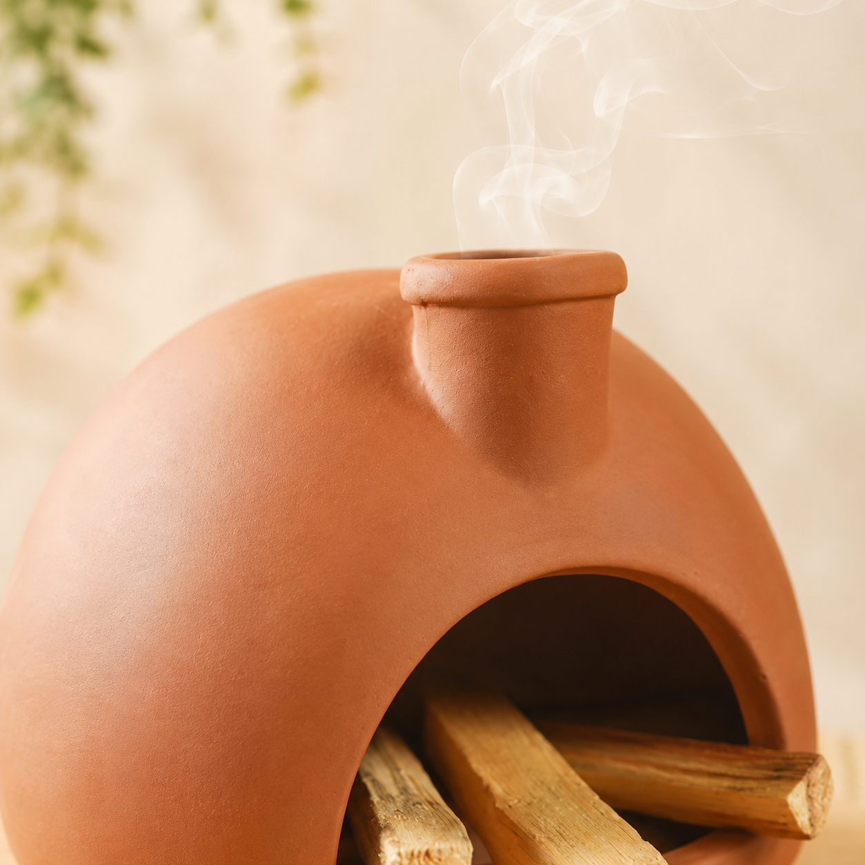 Terracotta Incense Holder, Chiminea Palo Santo Burner