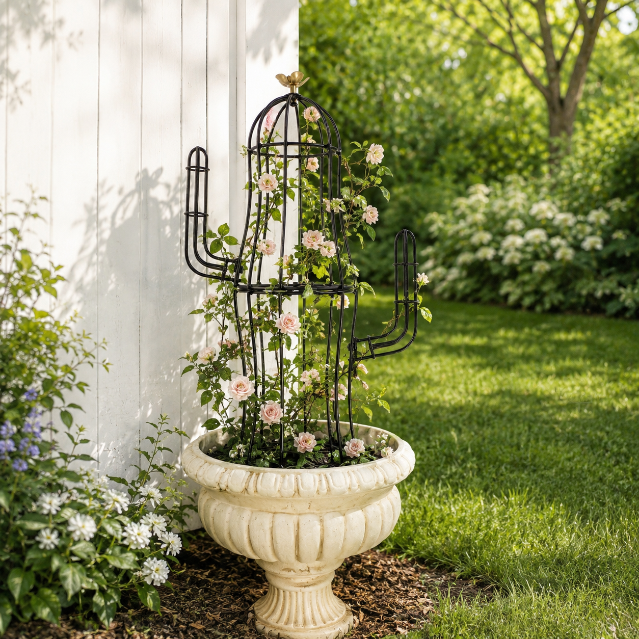 Cactus Metal Obelisk Trellis for Climbing Plants